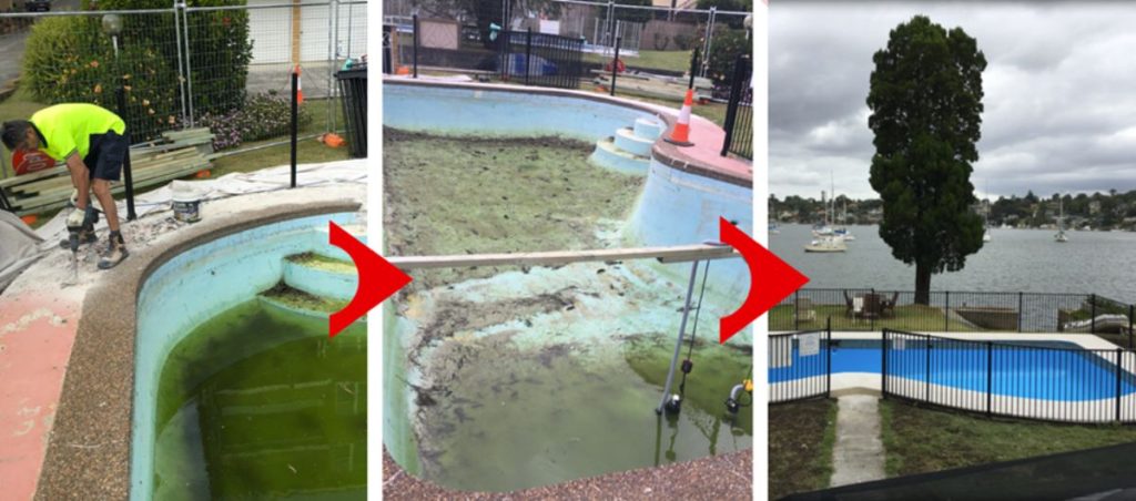 Pool Restoration Before - After